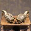 Antique Copper Small Duck Figurines Ornaments Handmade Brass Animal Crafts Tea Table Pet Home Decor Accessories Desk Decorations