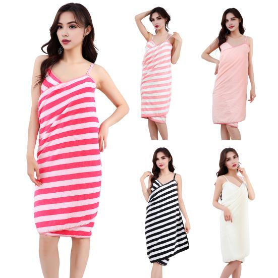 Полотенце-халат Glow с лямками, регулируемое халтерное полотенце для ванны с открытой спиной, длинный ультра-абсорбирующий халат из кораллового вельвета, носимое спа-полотенце