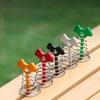 4pcs Outdoor Spring Fishbone Ground Nail Camping Tent Canopy Accessories, Boardwalk Deck Camping with Extended Spring Fishbone Nail