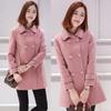 2024 Autumn Women's Korean Style Slim Fit Mid-Length Wool Coat