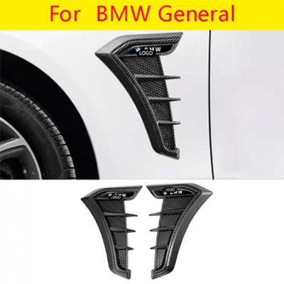 Подходит для BMW Общее Углеродное Волокно Вентиляционное Отверстие Поток Воздуха Боковая Панель Крыла Накладка Отделка 2 шт.