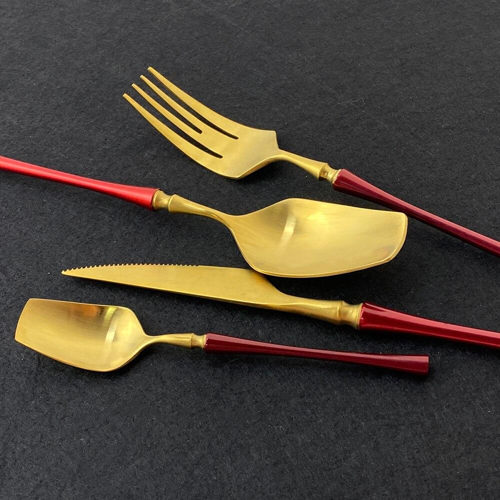 1 комплект, набор столовых приборов из нержавеющей стали 304, матовое золото, набор столовой посуды, столовые приборы в стиле западной еды, столовые приборы, вилка, нож, ложка для дома