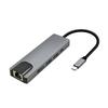 Многопортовый USB C-концентратор 5 в 1 Type C - HDMI Ethernet USB-адаптер для ноутбука MacBook
