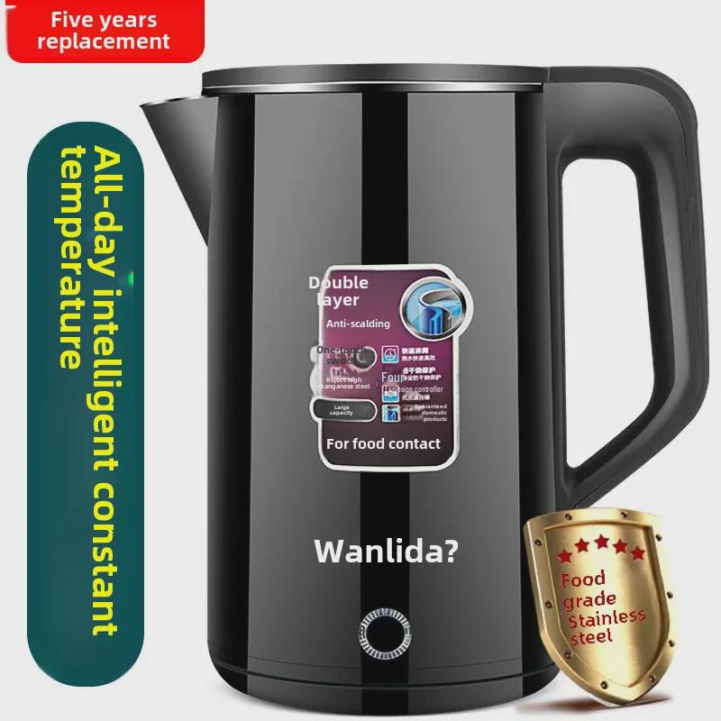 Электрический чайник Wanlida объемом 3 л из нержавеющей стали с изоляцией для домашнего использования