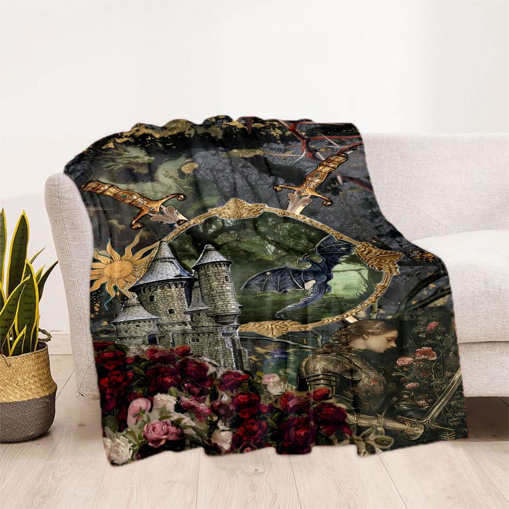 Gothic Style Blanket Ultra-Soft Great for Picnics Chair Seaside for All Occasions Digital Print Ideal Gift for Friends Family Couples Picnic