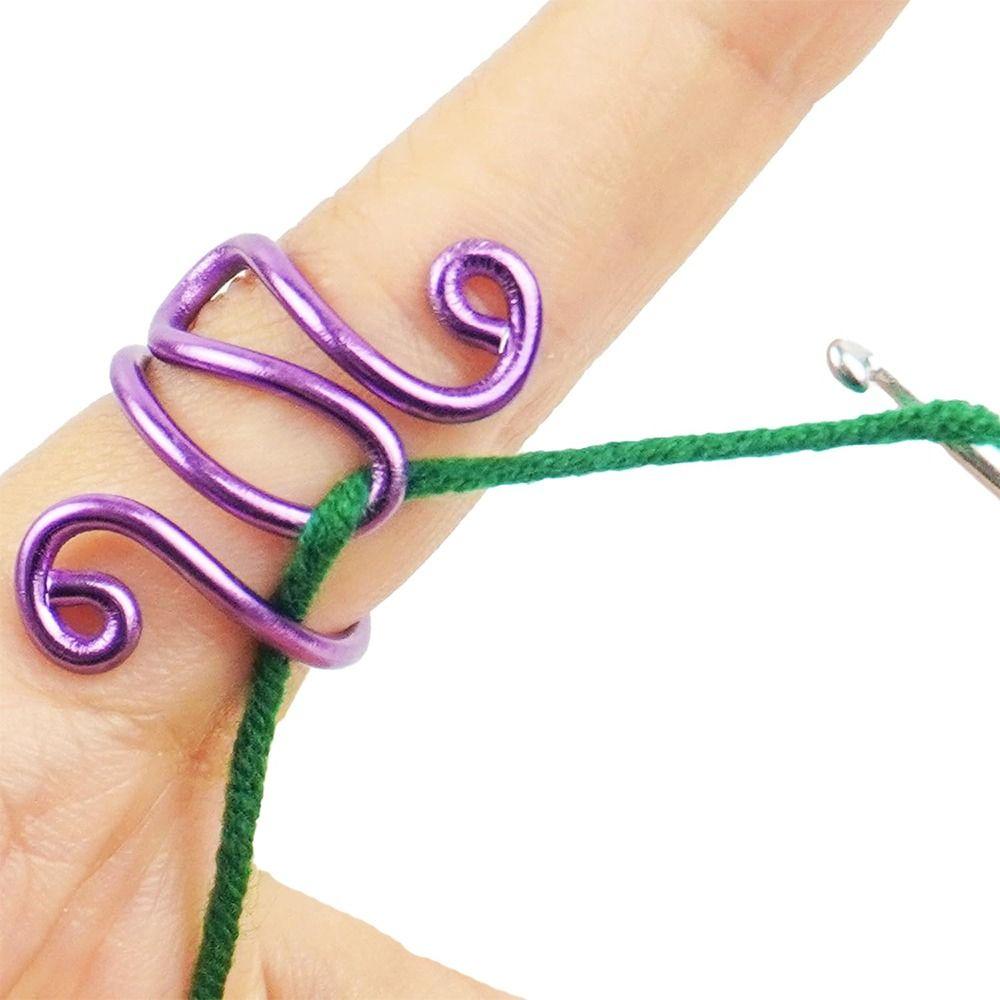 Sewing Accessories Adjustable Crochet Finger Ring Finger Wear Guides Ring Finger Household
