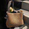 Spring and Summer Retro Woven Bag Women's Straw Woven Bag Lazy Wind Underarm Women's Bag Raffia Vacation Beach Bag