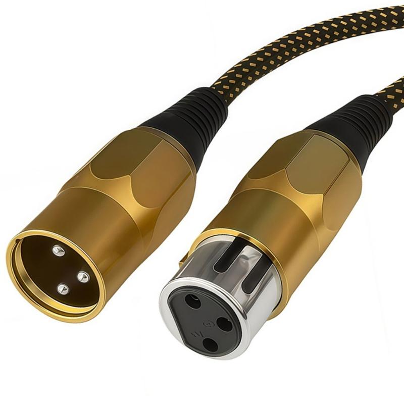 Высококачественный XLR-кабель Сбалансированный XLR 3-контактный Male-Female Кабель для микрофонов Для чистого звука Профессиональные применения