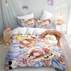 Мультяшная коллекция из 3 предметов: пододеяльник Shugo Chara, детский набор постельного белья Hinamori Amu, милый, полиэстер, мягкий, дышащий, одеяло, анимационный набор постельного белья