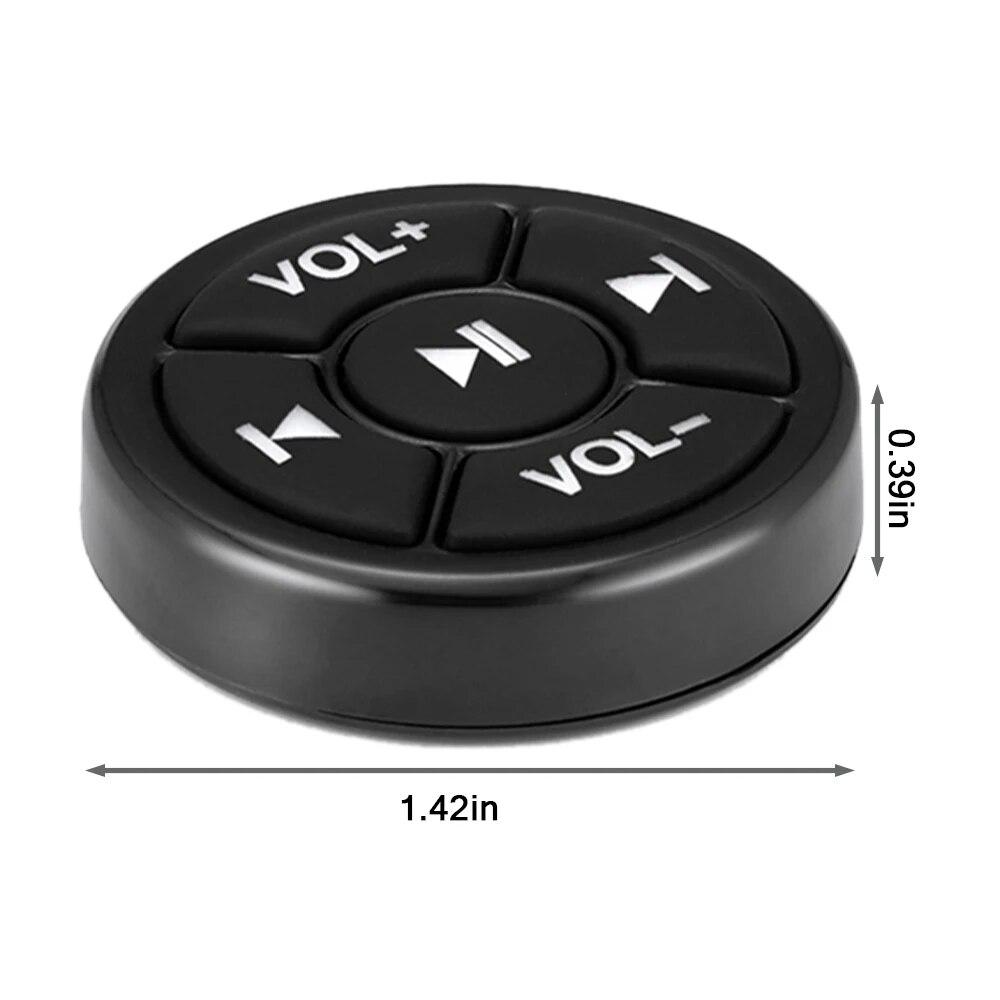 Черная Bluetooth-кнопка мультимедиа, пульт дистанционного управления, автомобиль, мотоцикл, велосипед, руль, MP3, воспроизведение музыки для IOS, Android, телефона, планшета