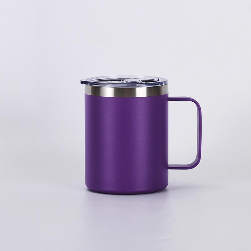 Новая 12-унциевая изолированная кружка-роллер из нержавеющей стали 304, переносная ручка, кофейная кружка, вакуумная изоляция, кружка для мороженого, предметы домашнего обихода