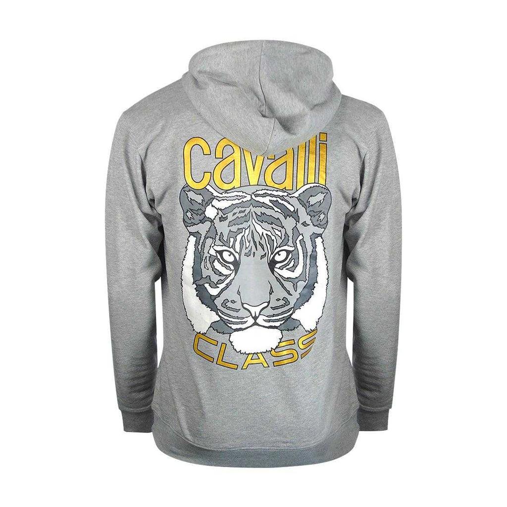 Cavalli Class Mens Tiger Back Print Hoodie