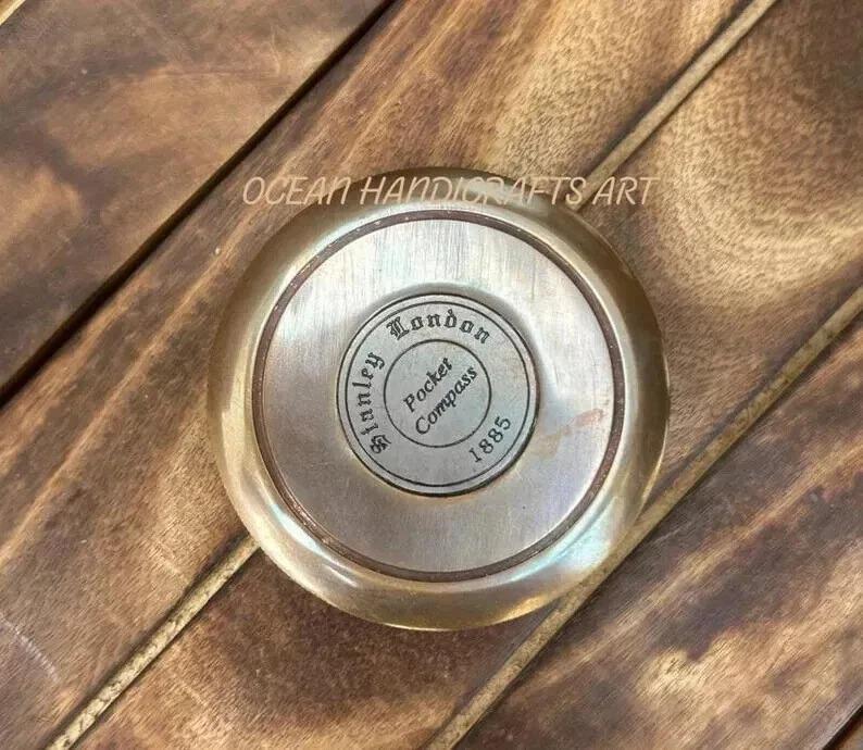 Poem Compass Working Brass Pocket Compass Best