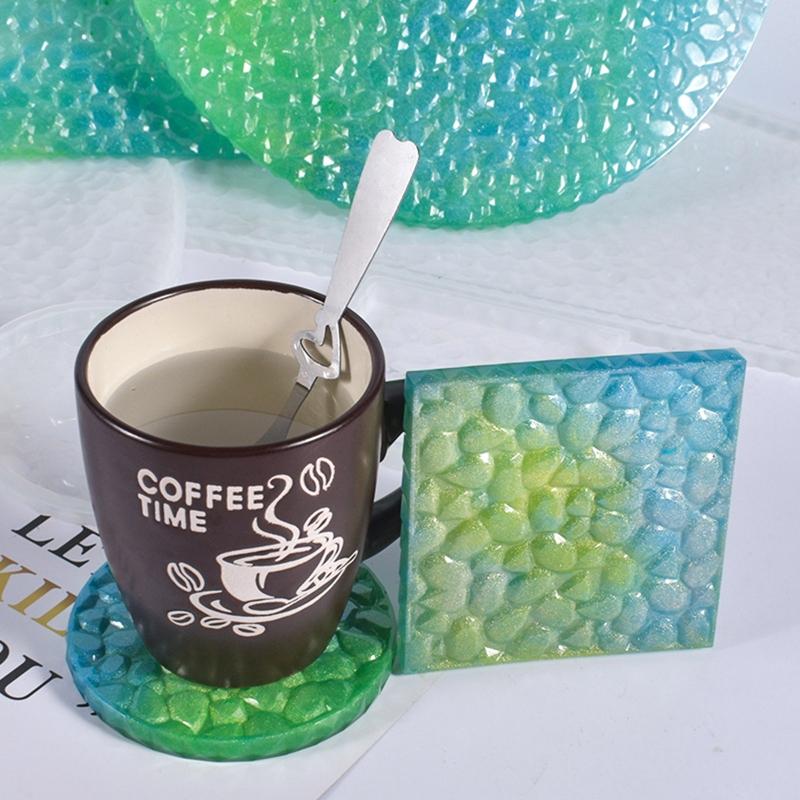 Подставка под стакан из силиконовой смолы, круглая/квадратная/прямоугольная, эпоксидная смола, литейные формы для свадебной вечеринки, украшения домашнего стола