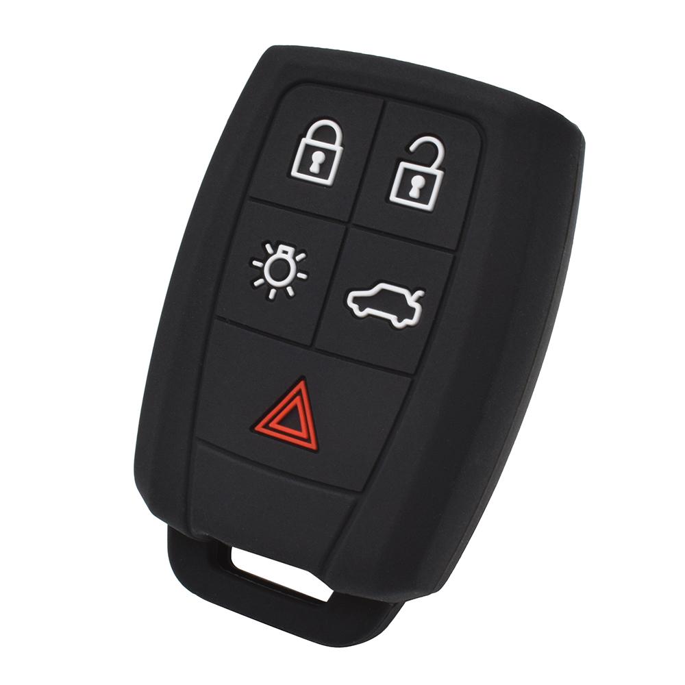 Силиконовый чехол для ключей с 5 кнопками, брелок для Volvo XC90 C70 S60 D5 V50 S40 C30, чехол для удаленного ключа без ключа, держатель для кожи