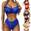 New Women's Fashion Lace Push Up Bra and Low Waist Panties Sets Sexy Lingerie Set Ladies Floral Lace Underwear Set Sleepwear