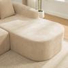 Modular compression sofa made of chenille fabric, filled with 30D high-elastic foam. Easy to move, non-slip floor, ideal for living room.LIGHT KHAKI