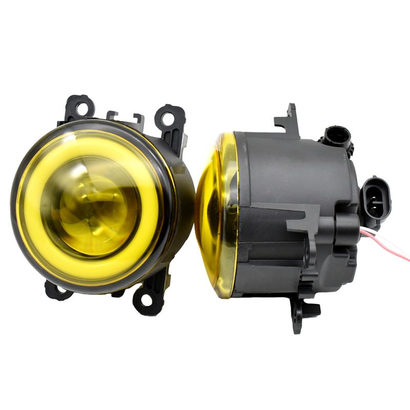 2pcs/set Daytime Running Light Fog Light Angel Eye Fog Lamp Assembly H11 LED 12V For Ford Fusion Estate JU 2002-2008