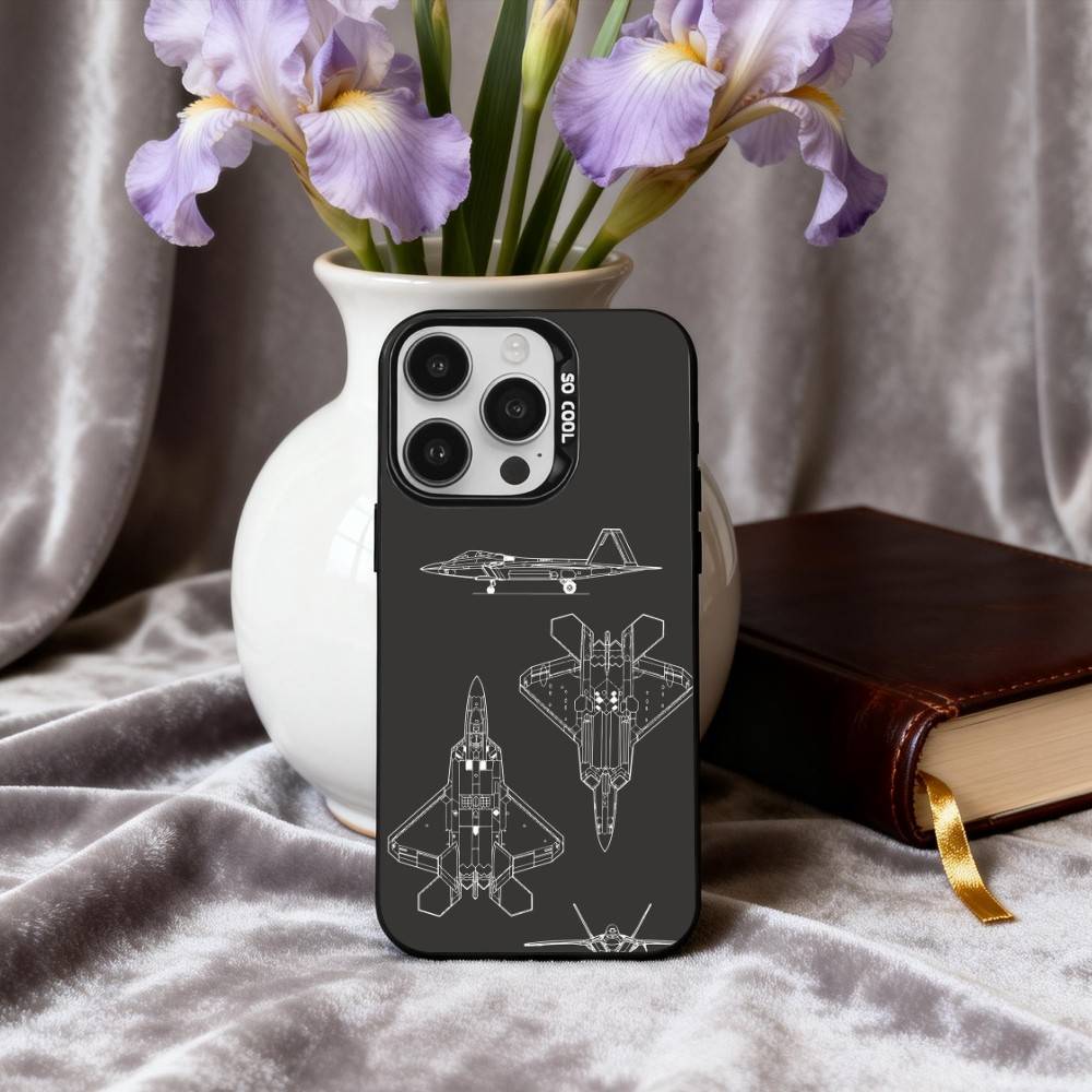 A-Самолет H-ВертолетS A-Самолет Чехол для телефона Для iPhone17,16,15,14,13,12,11 Plus,Pro Max Черный Конфетный серебристый чехол для телефона
