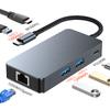 6 in 1 TYPE-C to RJ45 Gigabit USB 3.2 HDMI PD100W Interface Hub Adapter Dock
