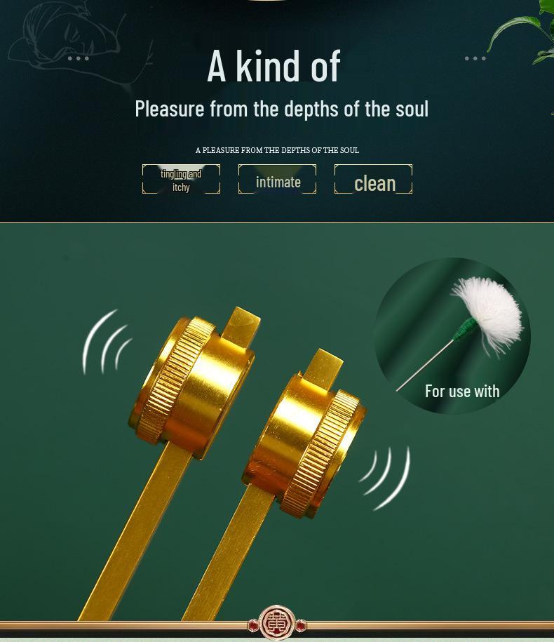 Золотой камертон 25 см и инструмент для чистки ушей с молоточком 128 Гц