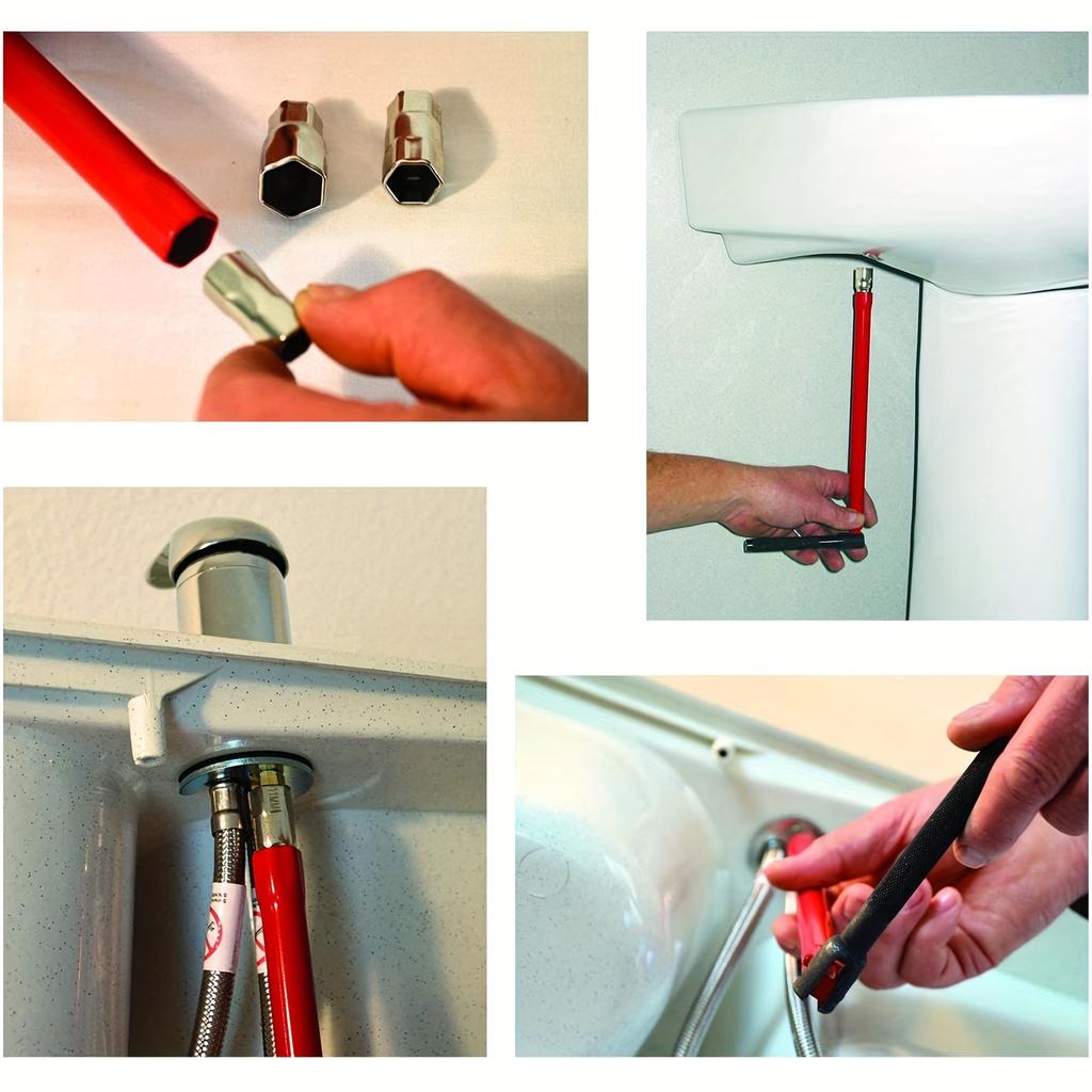 Professional Durable Steel Wrench Set - Labor-Saving, Easy Faucet & Shower Repair, 8-13mm Sizes, Back Nut Kit, Smooth Surface