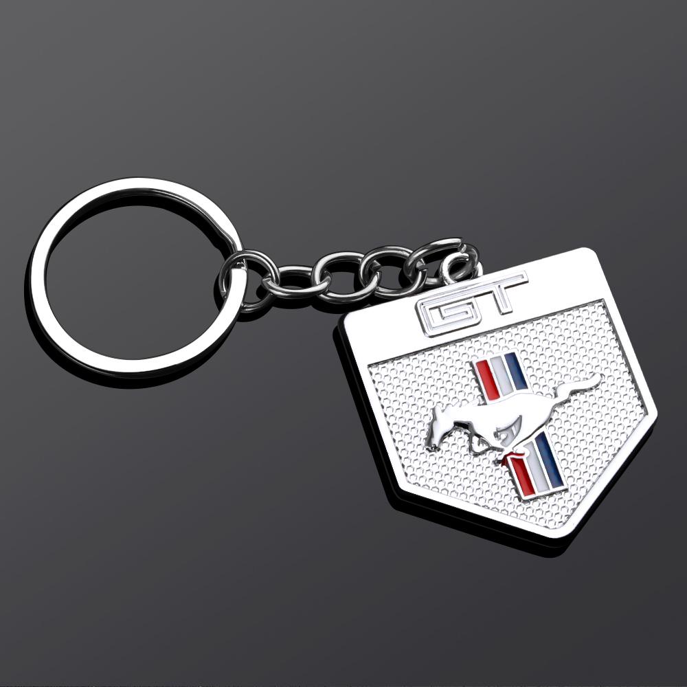 NOBP7 3D Metal Alloy Car Keychain Badge Logo Auto Decor Accessory For Ford Fiesta Focus 2 Mondeo mk4 Mustang Ranger Kuga S-MAX Transit