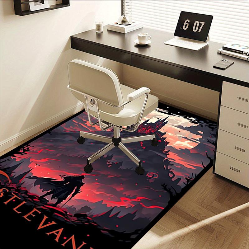 1pc Arknights Office Carpet Soft Polyester Entrance Carpet Washable Non slip Machine Washable Indoor