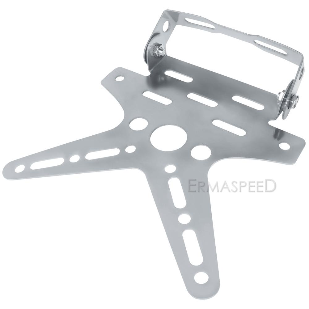 Универсальный держатель номерного знака мотоцикла из алюминиевого сплава, монтажный кронштейн, регулируемая крышка регистрационного номерного знака, мото