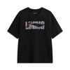 Li Ning Sports Lifestyle Series Casual Simple Round Neck Pullover Letter Loose Short Sleeve T-Shirt Unisex T-Shirt Black AHSV741-3