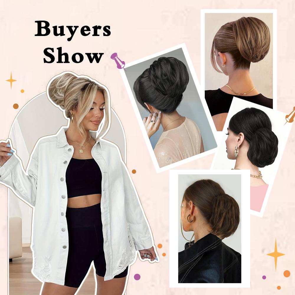 XINRAN Волосы в виде булочки, синтетический короткий хвост, булочка, наращивание волос, булочка на шнурке, парик для женщин, одежда для косплея