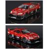 1/24 Nissan Skyline GTR R34 Silvia S15 литой модифицированный транспорт литой металлический масштаб модель автомобиля звуковая и световая детская игрушечная машинка подарок