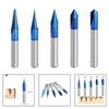 5PCS V Groove Router Bit CNC Wood Carving Router Bits Set 15/20/30/60/90 Degree Chamfer Milling Cutter Woodworking Router Bit