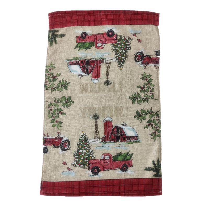 1Pc 41x64cm Thicken Flower Fruit Printed Cotton Kitchen Tea Towel Dish Cleaning Cloth Table Napkins Cooking Tool