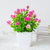 White Artificial Potted Flowers Plastic Fake Flower Bonsai  Indoor Decoration