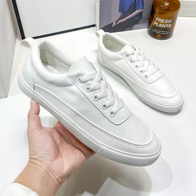 Маленькие белые туфли мужские Four Seasons Breathable Teens Pure White Students Sports Leisure Board Shoes Men's Shoes ins Street Shooting Tide