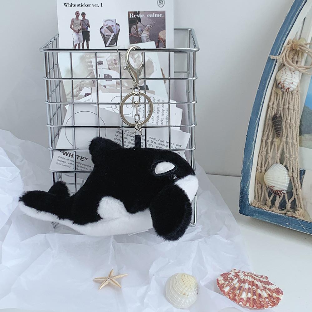 Cute Soft Plush Sea Animals Keychain Whale Dolphin Seal Backpack Accessory