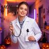 Акриловый держатель для бейджа Хэллоуин Черный Кот Тыква Катушка для бейджа, Выдвижная с поворотным зажимом на 360 градусов, Милая декоративная катушка для удостоверения личности для