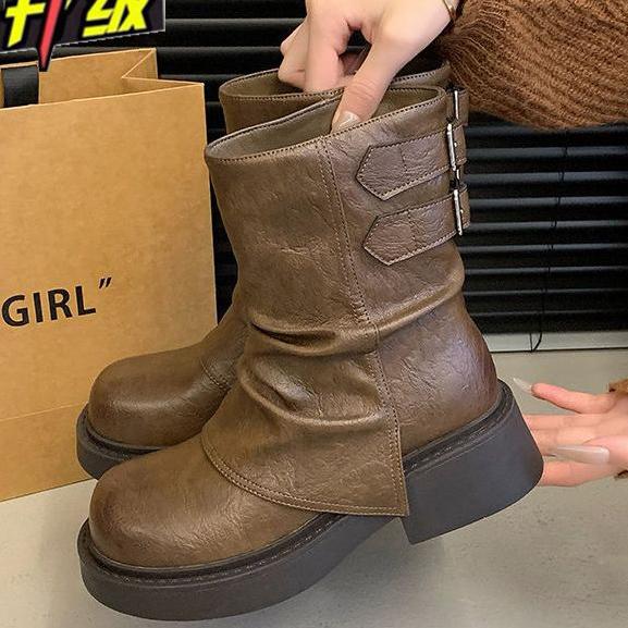 Short Boots 2024 Winter New Trend Design Women's Boots Street Hundred Fashion Outdoor Short Boots High Heel Shoes for Women