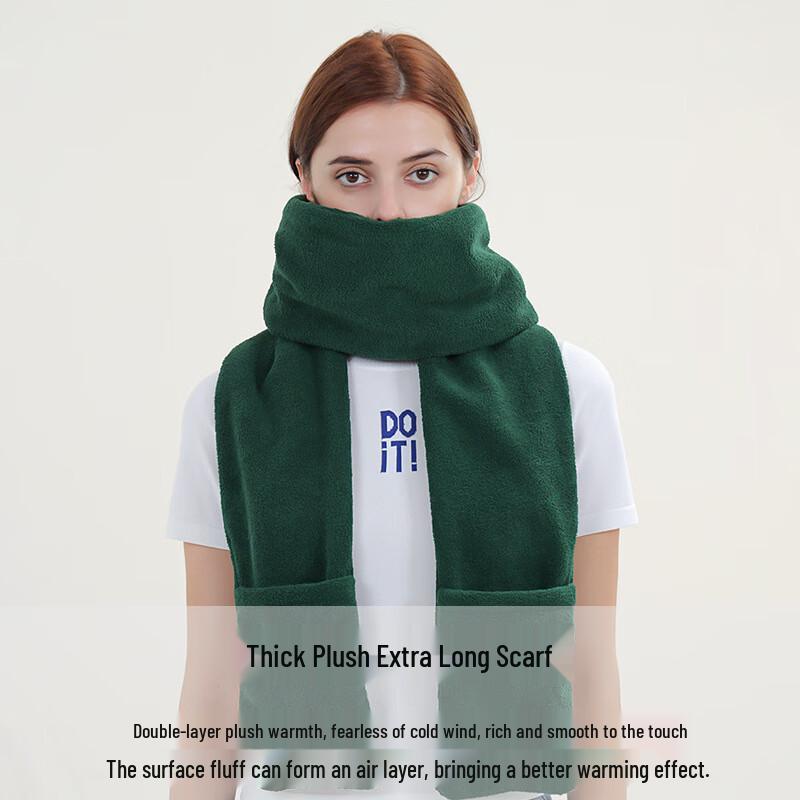 Женский флисовый шарф со встроенными перчатками