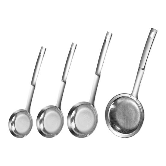 Ложка для сбора жира в горячем горшке, мелкоячеистое сито из нержавеющей стали, пенный фильтр, масляный фильтр для отделения плавающего жира, ковш-дуршлаг с длинной ручкой