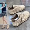Fashion Casual Platform Sneakers for Women Autumn Non Slip Flat Heels Woman Lace Up Light Walking Shoes Thick Sole Single Shoes