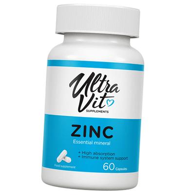 Цинк, UltraVit Zinc, VP laboratory  60капс (36099012)