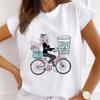 Explosive Sunflower Flower Base Casual White Shortsleeved Womens Tshirt Oversized T Shirt Harajuku Tops