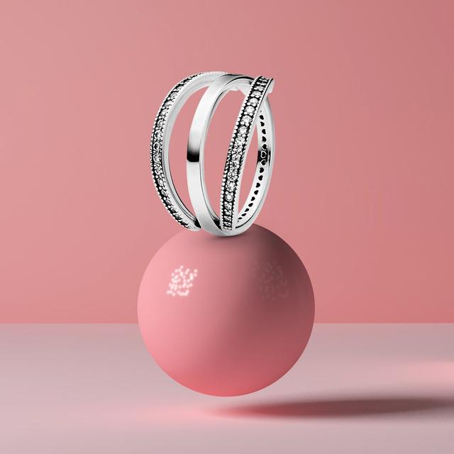 Модные 925 Серебряные Принцесса Тиара Корона Сверкающие Кольца Любовь Сердце Для Женщин Ювелирные Изделия Подарок На Годовщину