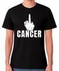 Футболка F#ck Cancer с изображением среднего пальца Саркастический юмор Унисекс