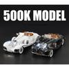 Масштаб 1/18 1936 Benzs 500K Alloy Classic Car Model Diecast Metal Retro Vehicles Car Model Simulation Sound and Light Children Toy Toy Gift