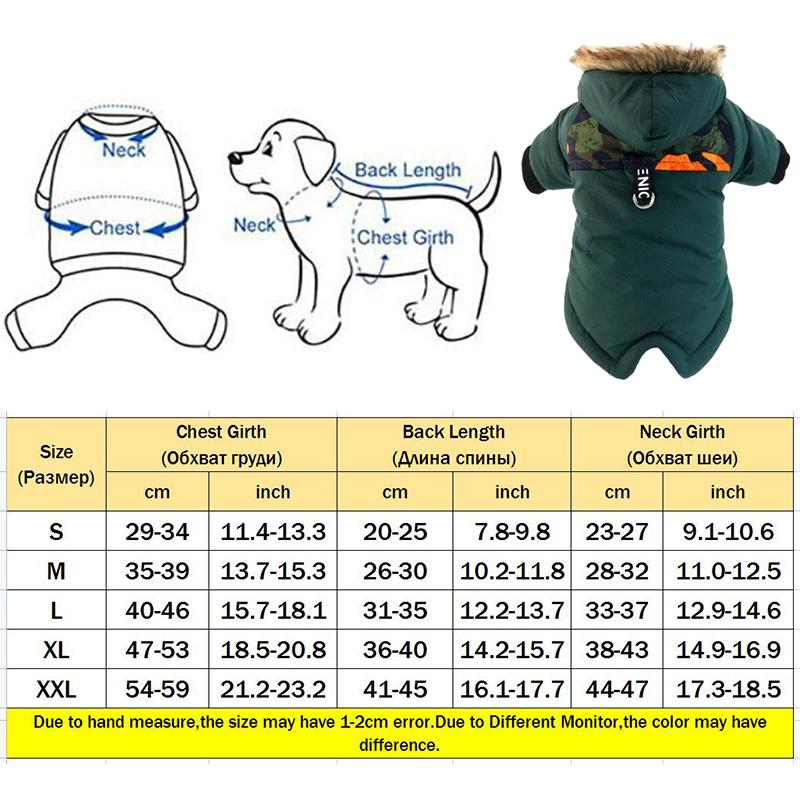 Pet Dog Clothes Winter Warm Dog Windproof Coat Dogs Jacket Thicker Cotton Coats Padded Chihuahua Bulldog Apparel Pet