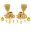Musiclily Pro Vintage Guitar Locking Tuners for LP Les Paul Electric Gold Cream Button 3L+3R Guitar/Acoustic Guitar,