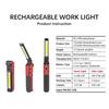 Car Repair COB LED Work Light Dimmable USB Rechargeable LED Flashlight Inspection Lamp With Magnetic Hook Power Bank Torch